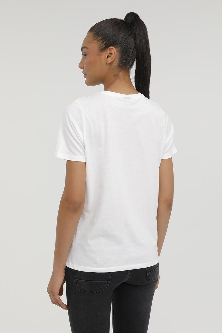 FEMME  ÉCRU  T-SHIRT MANCHE COURTE  W-RACHEL PRINTED T-SHIRT