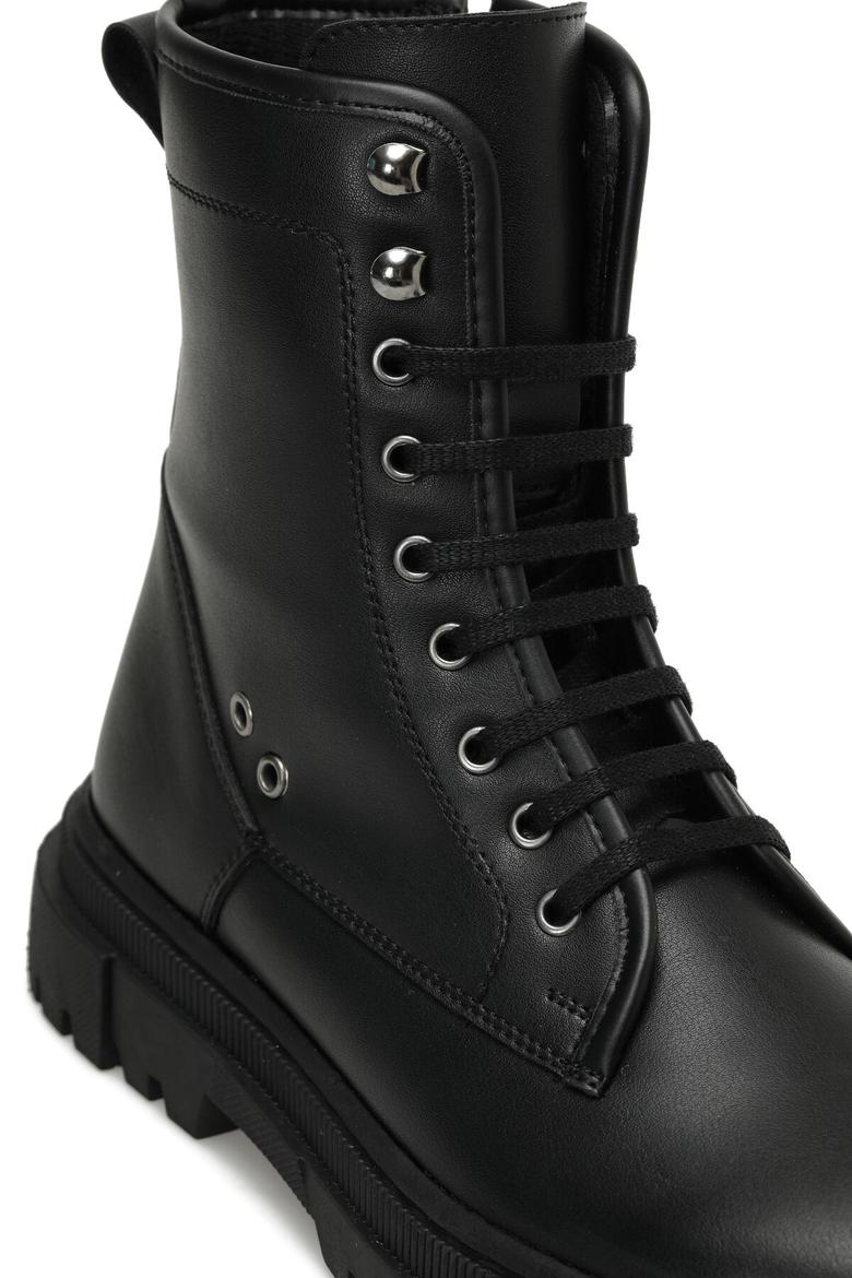  FEMME  NOIR  BOTTES MILITAIRES  CW23116 3PR
